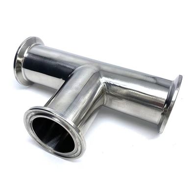 Matt Finish sanitario de acero inoxidable igual Tee 3 vías de tubos para productos farmacéuticos