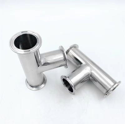 Matt Finish sanitario de acero inoxidable igual Tee 3 vías de tubos para productos farmacéuticos