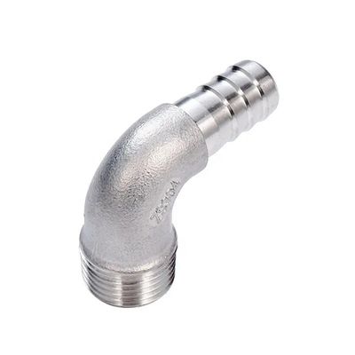 Acero inoxidable 304 316 90 grados macho manguera de codo barba 1/4''-4.0' BSP macho x 16 mm