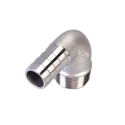 Acero inoxidable 304 316 90 grados macho manguera de codo barba 1/4''-4.0' BSP macho x 16 mm