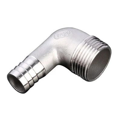 Acero inoxidable 304 316 90 grados macho manguera de codo barba 1/4''-4.0' BSP macho x 16 mm