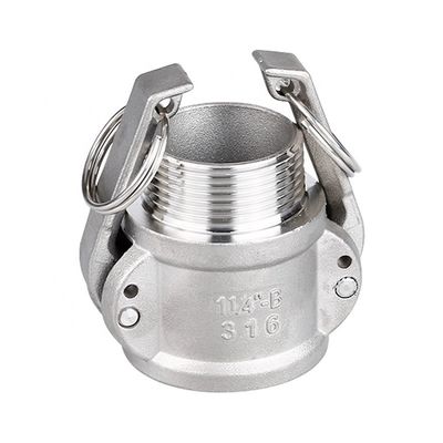Conectores rápidos de camilla de tipo B de tipo SS304 316L personalizados para aceite de gas de agua NPT BSP 1/4 "-4