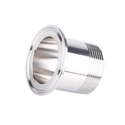 Acero inoxidable sanitario 304 Tri Clamp Bsp Acoplamiento de tubería de hilo masculino acoplamiento forjado