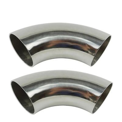 OEM soportado de acero inoxidable 304 316 curvas de soldadura de tubería Codo 90 180 grados curvas 3A DIN