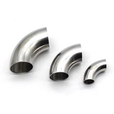 OEM soportado de acero inoxidable 304 316 curvas de soldadura de tubería Codo 90 180 grados curvas 3A DIN