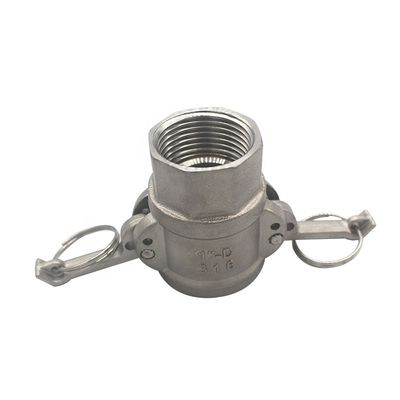 Conectores rápidos de tipo SS 304 316 D de tipo Camlock para agua, gas y aceite NPT BSP 1/4"-4
