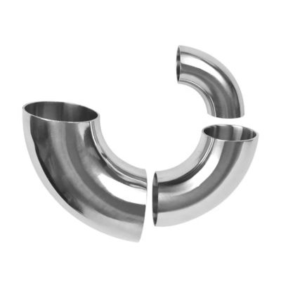 Acero inoxidable sanitario 304 316 conector de codo igual de flexión de tubos DIN 3A forjado