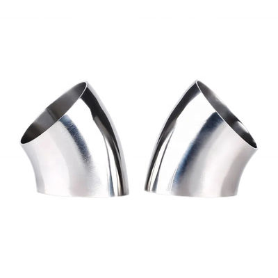 Conexión de soldadura sanitaria forjada SS304 316L Codo de 45 grados para aceite agua gas leche