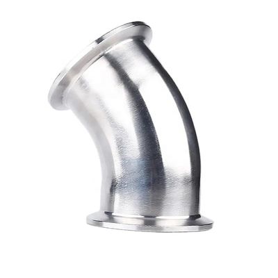 304 316 Acero inoxidable 45 grados de montaje rápido Codo de sujeción sanitaria Codo 3A DIN