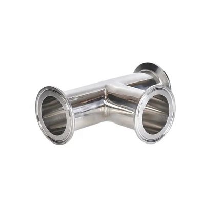 Gas de agua de aceite 3A DIN Código de cabeza cilíndrica SS316L 304 Clampada estándar sanitaria Tee 1/4''-6