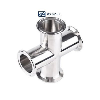 1/4''-6'' igual 3A DIN Sanitario de conexión rápida cruz 304 acero inoxidable 4 vías de sujeción