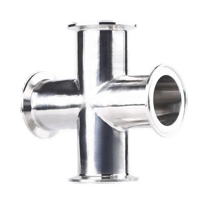 1/4''-6'' igual 3A DIN Sanitario de conexión rápida cruz 304 acero inoxidable 4 vías de sujeción