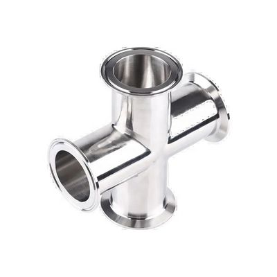 1/4''-6'' igual 3A DIN Sanitario de conexión rápida cruz 304 acero inoxidable 4 vías de sujeción