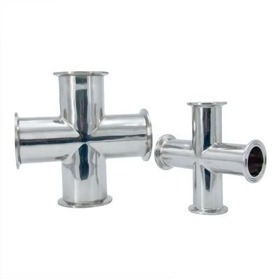 1/4''-6'' igual 3A DIN Sanitario de conexión rápida cruz 304 acero inoxidable 4 vías de sujeción