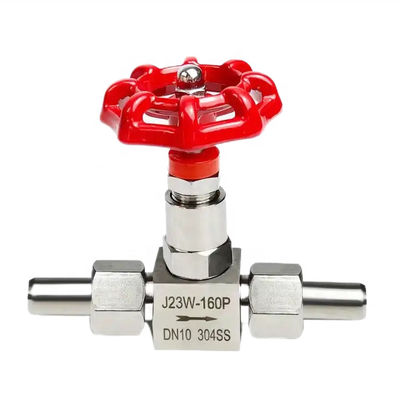 Plata 304 316 de acero inoxidable J13W-160P válvula de aguja de hilo interno válvula de aguja