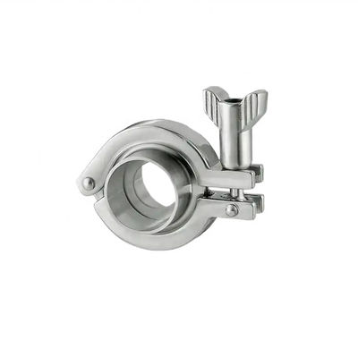 Acero inoxidable 304 316 abrazadera de un solo pin sanitario Tri abrazadera de conexión forjada