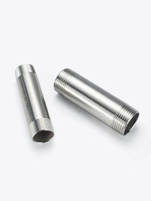 Cuadros para tuberías de acero inoxidable de cabeza hexagonal con rosca doble masculina con pezón fundido