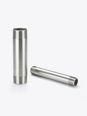 Cuadros para tuberías de acero inoxidable de cabeza hexagonal con rosca doble masculina con pezón fundido